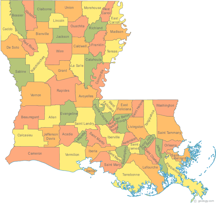 Map of Louisiana