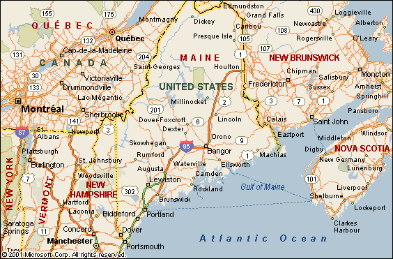 Maine State Map