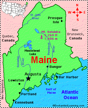 Maine Cities Map