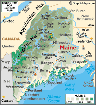 Maine City Map