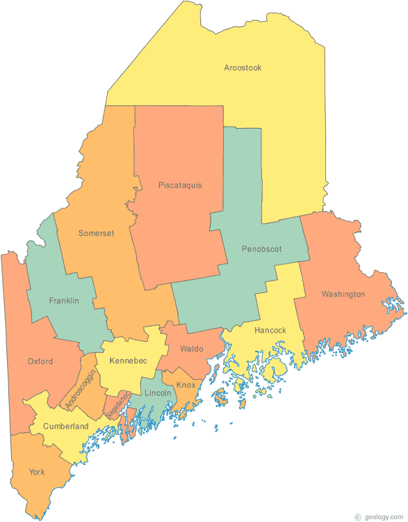 Maine County Map