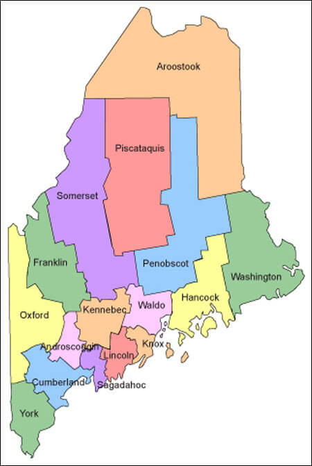 county map of maine with cities Maine Map With Counties county map of maine with cities