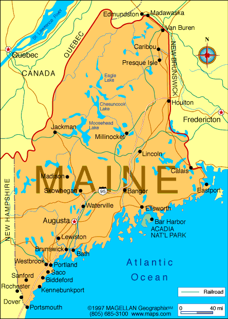 Maine Political Map