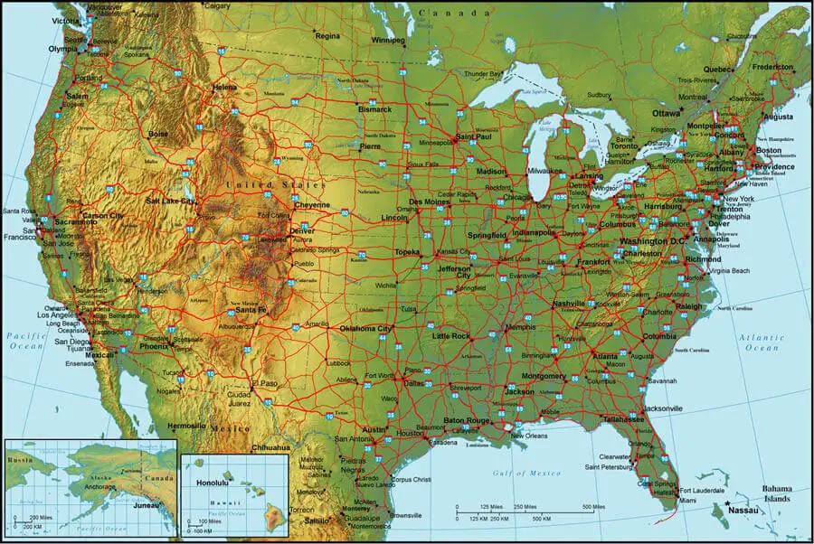 Map of United States