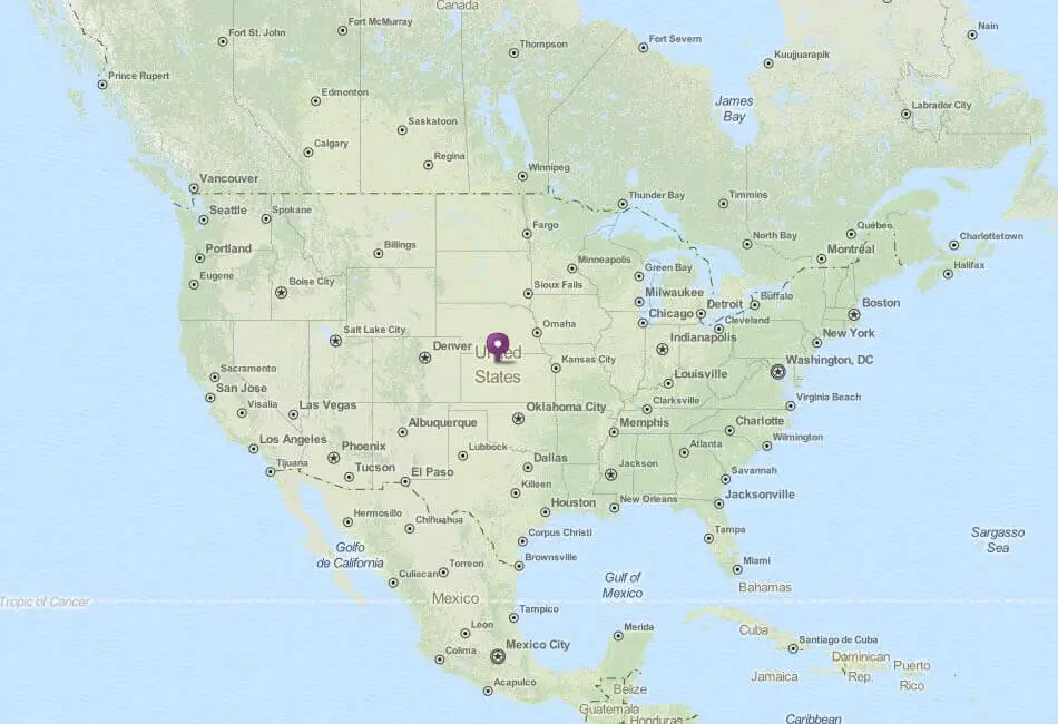 Map of USA Cities