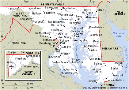 map of md cities Maryland Cities Map map of md cities