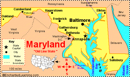 Maryland Map Baltimore