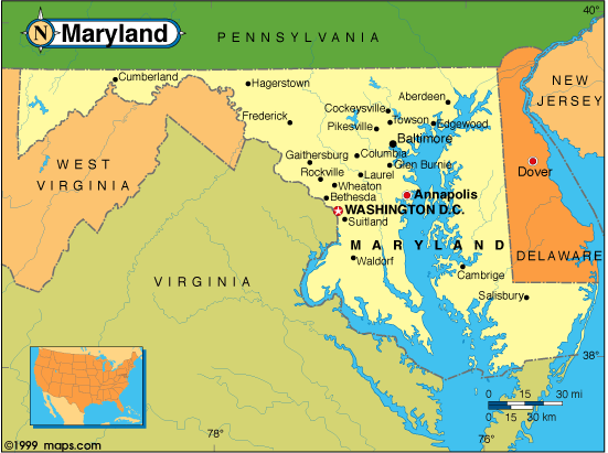 Maryland Map USA