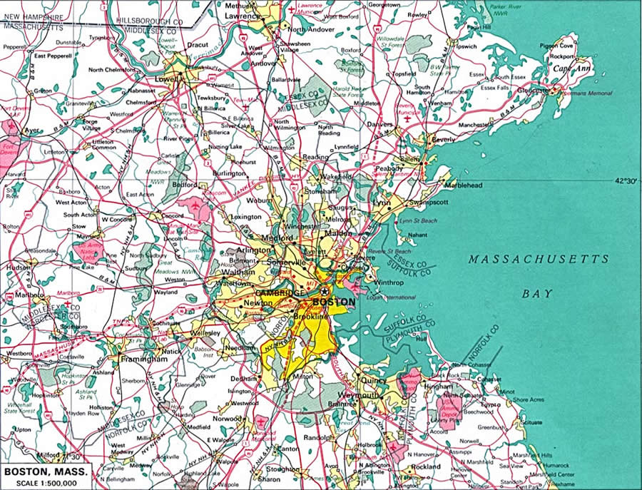 boston map massachusetts