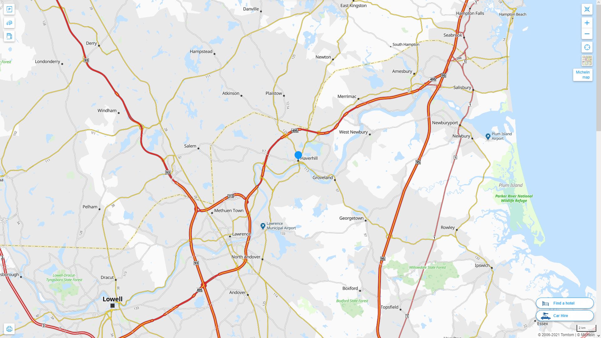 Haverhill, Massachusetts Map