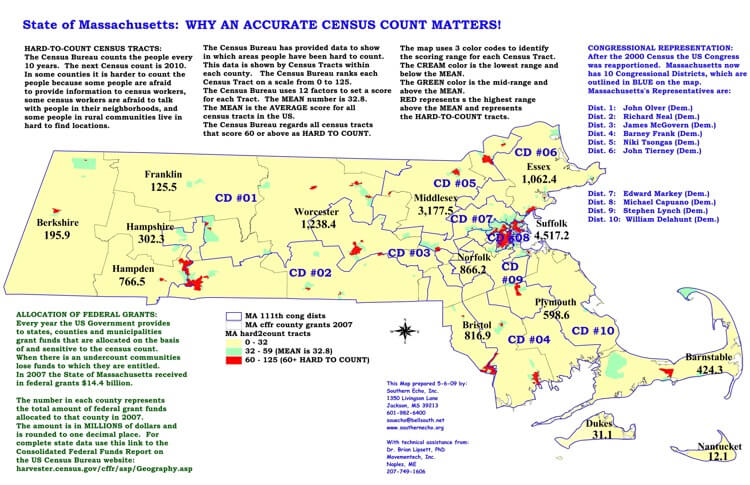 Massachusetts State Map