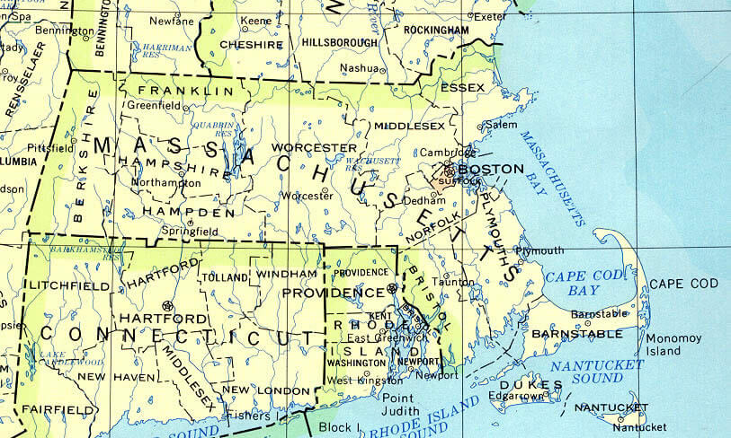 Massachusetts Map USA