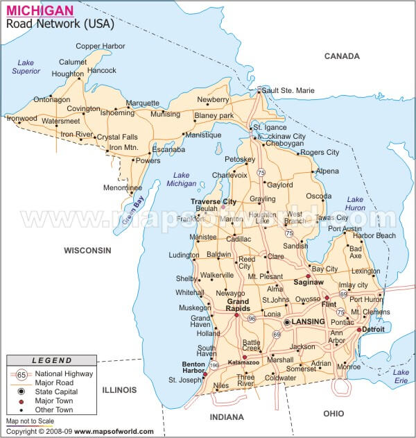 Michigan Road Map