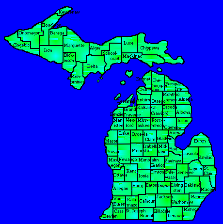 Michigan Counties Map