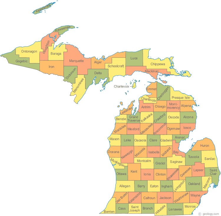 Michigan County Map