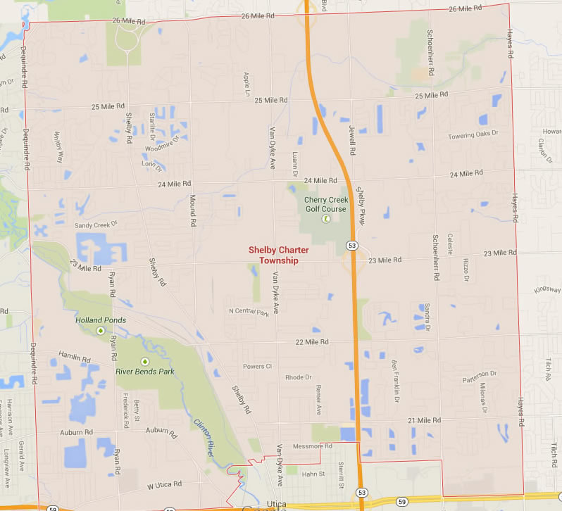 Shelby Township Michigan Map
