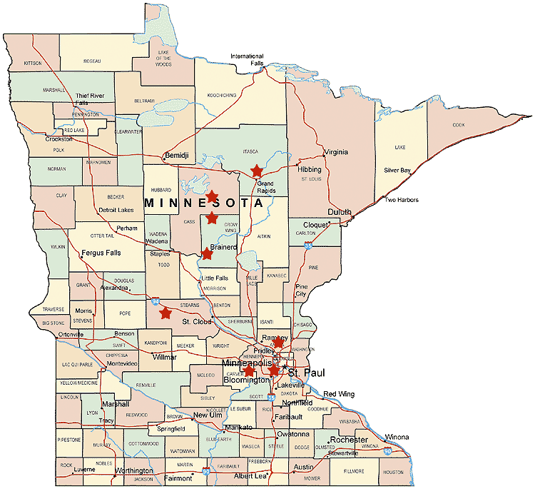 Minnesota Cities Map