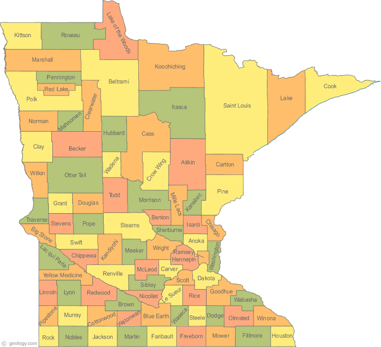 Minnesota Counties Map