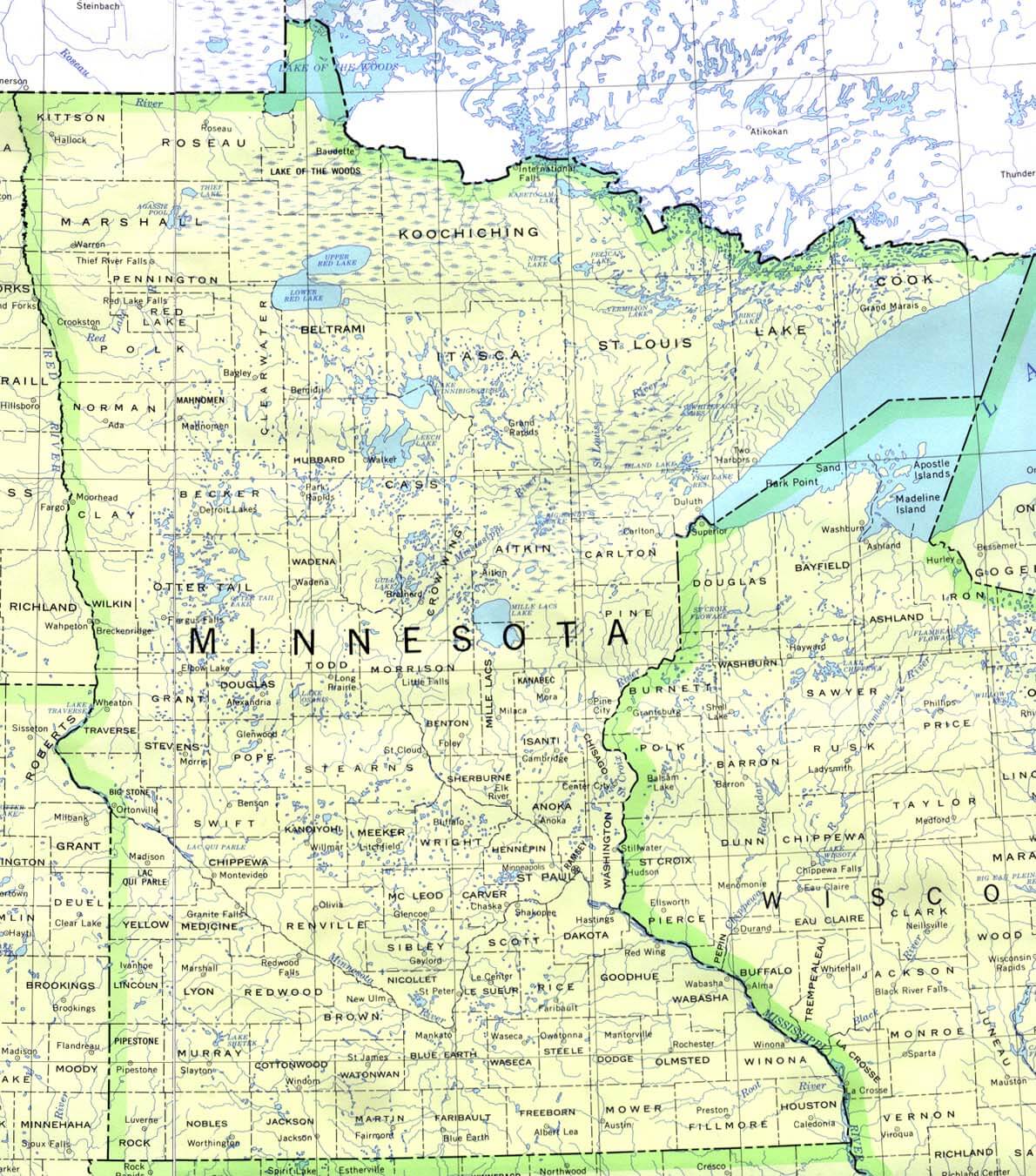 Minnesota Historical Map