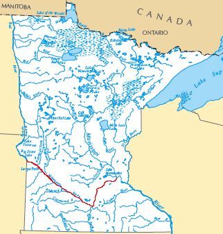 Minnesota Rivers Map