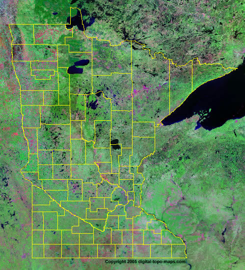 Minnesota Satellite Map