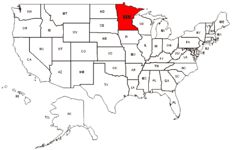 Minnesota USA Map