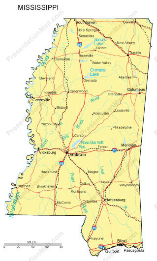 Mississippi map jackson