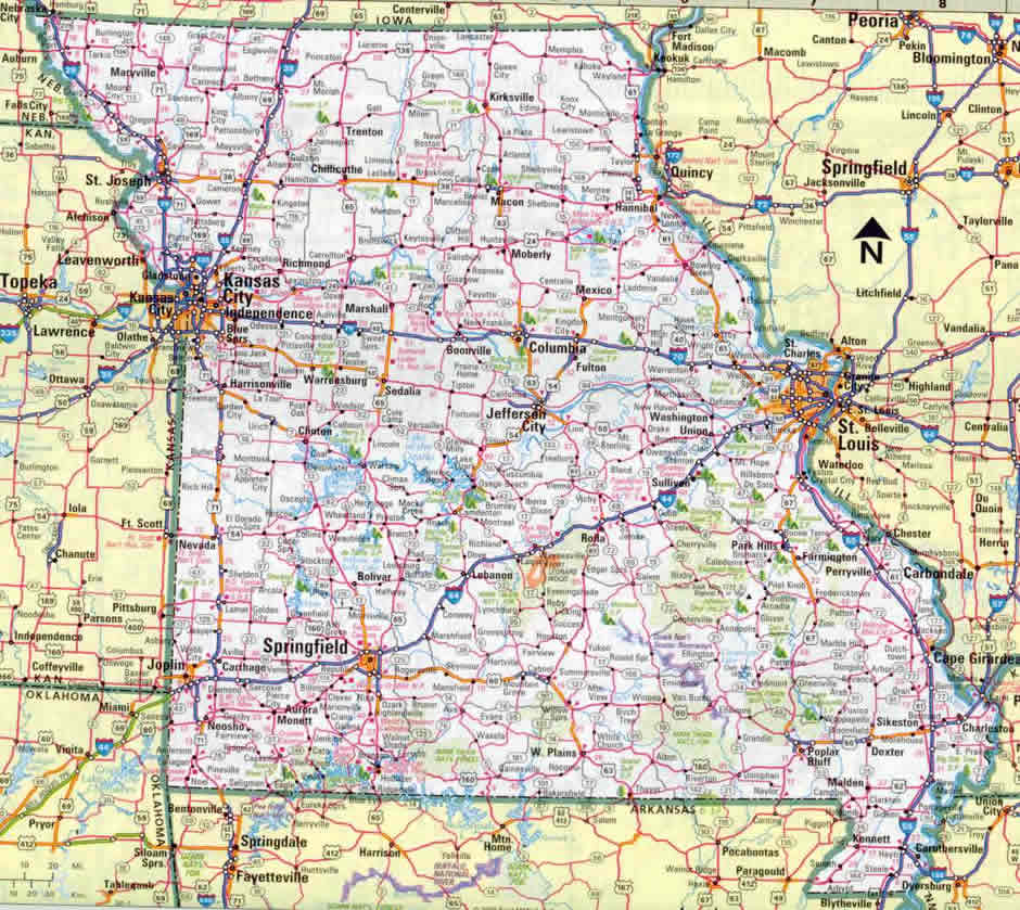State Map Of Missouri