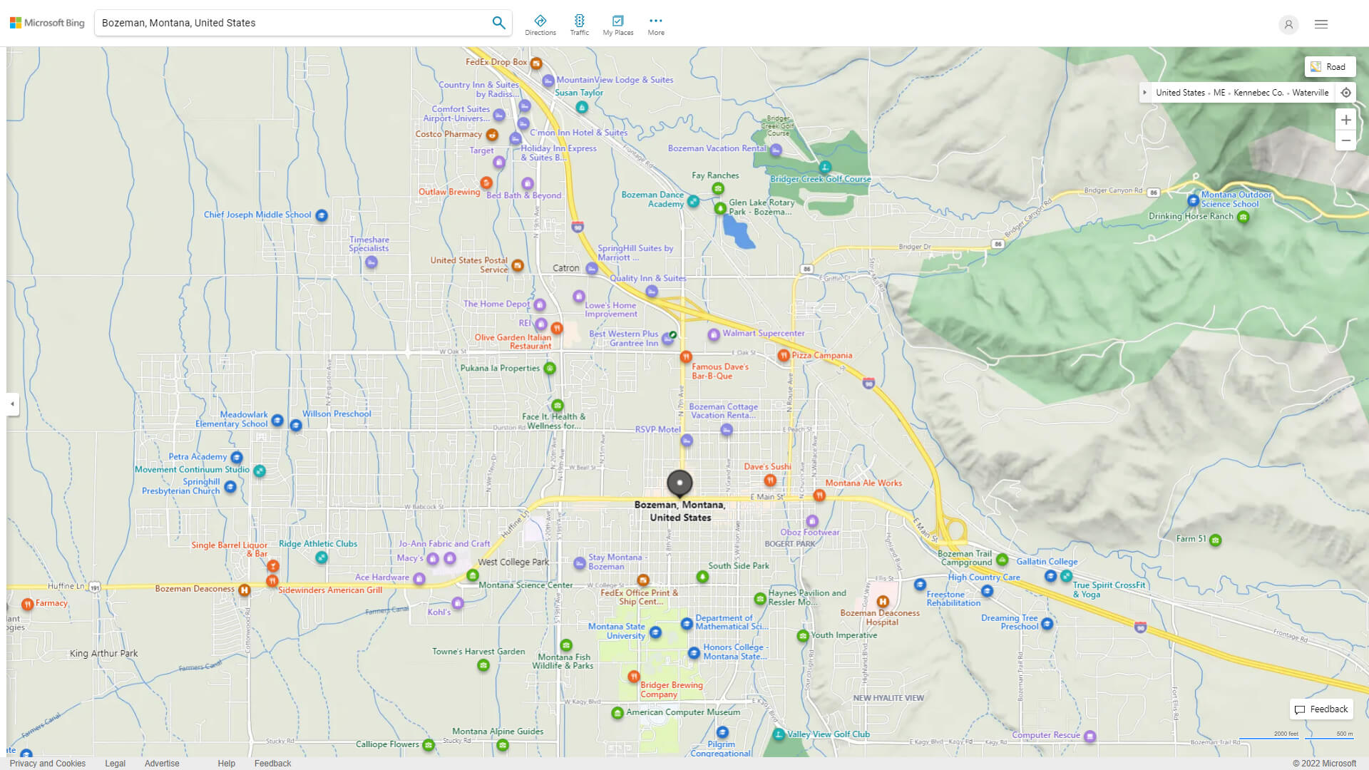 Bozeman Montana Map United States - Bozeman%20Detailed%20Map