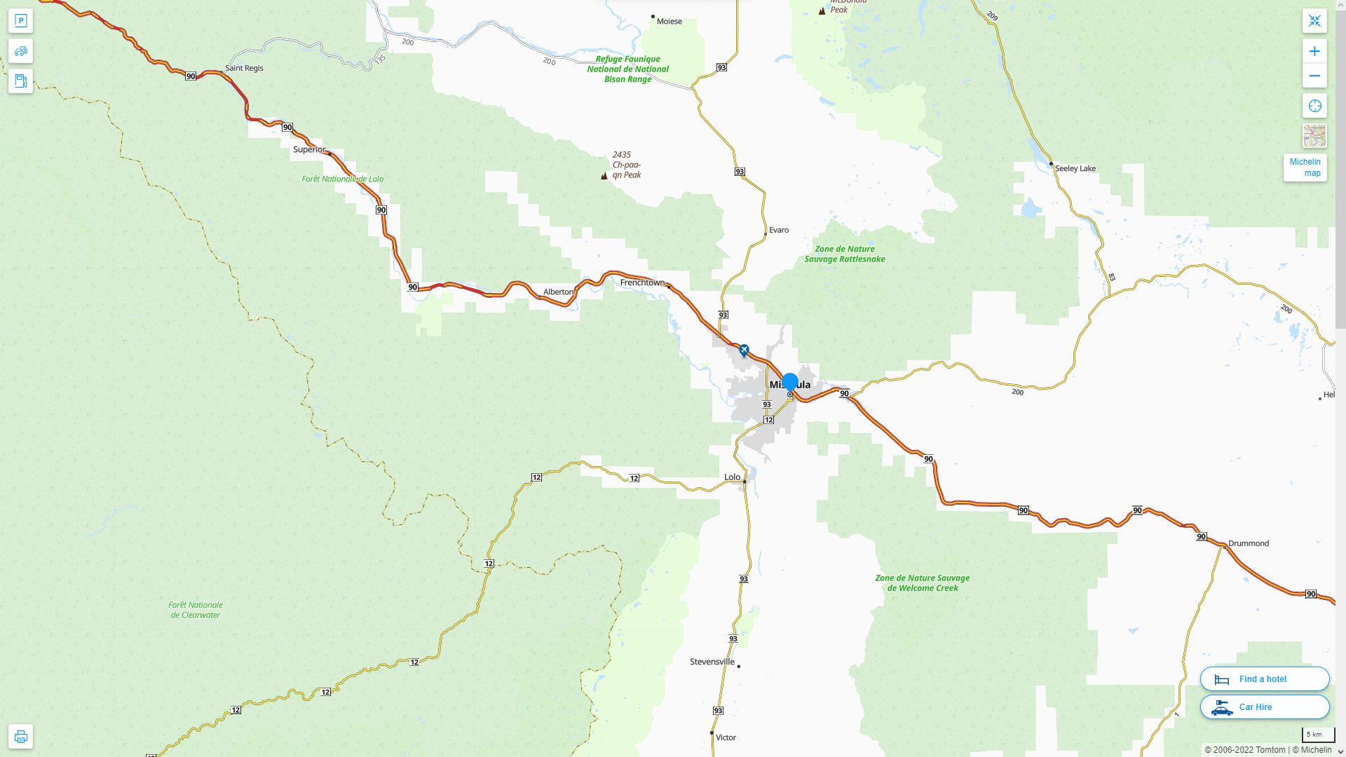 Missoula Montana Map - Missoula%20Montana%20Highway%20and%20Road%20Map
