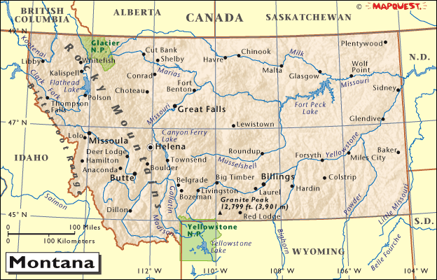 Montana Map USA