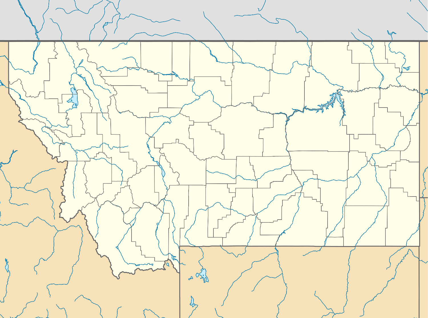 Montana Rivers Map