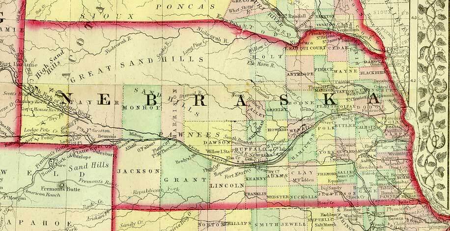 Nebraska Historical Map