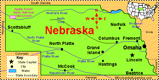 Nebraska Political Map