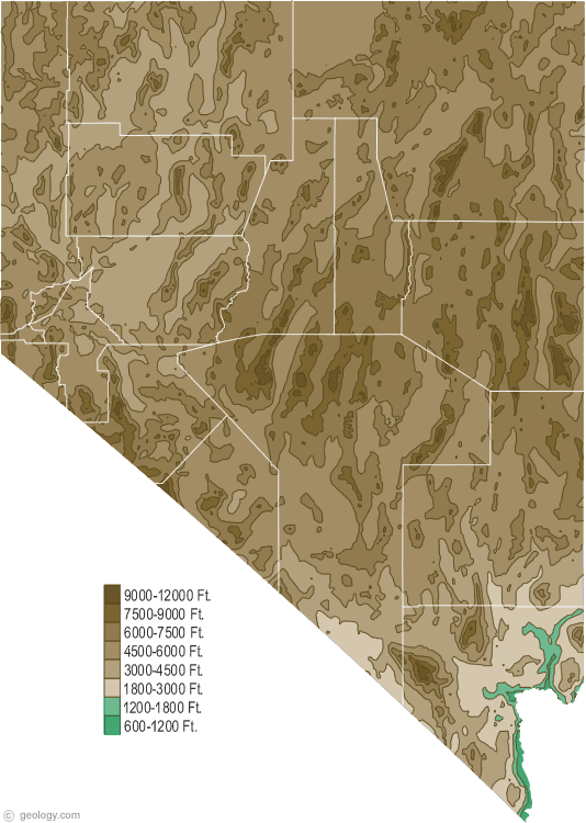 Nevada Land Map