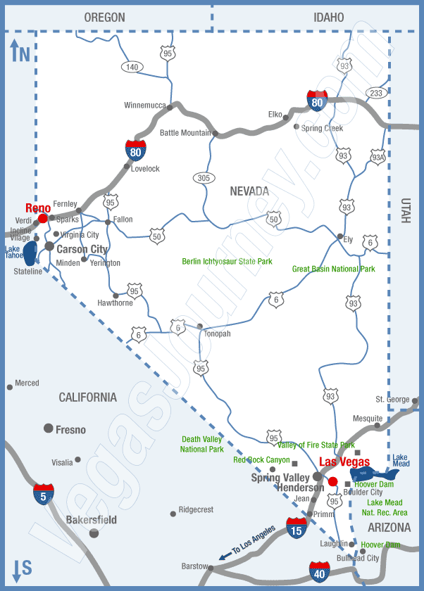 Nevada Road Map