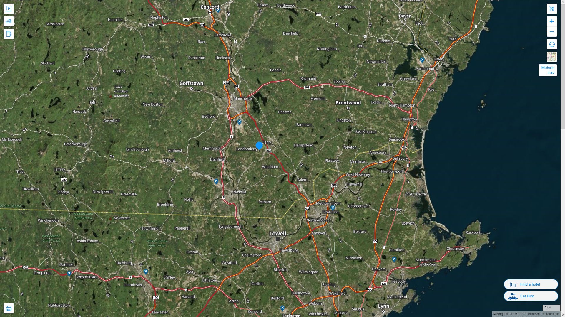 Londonderry, New Hampshire Map