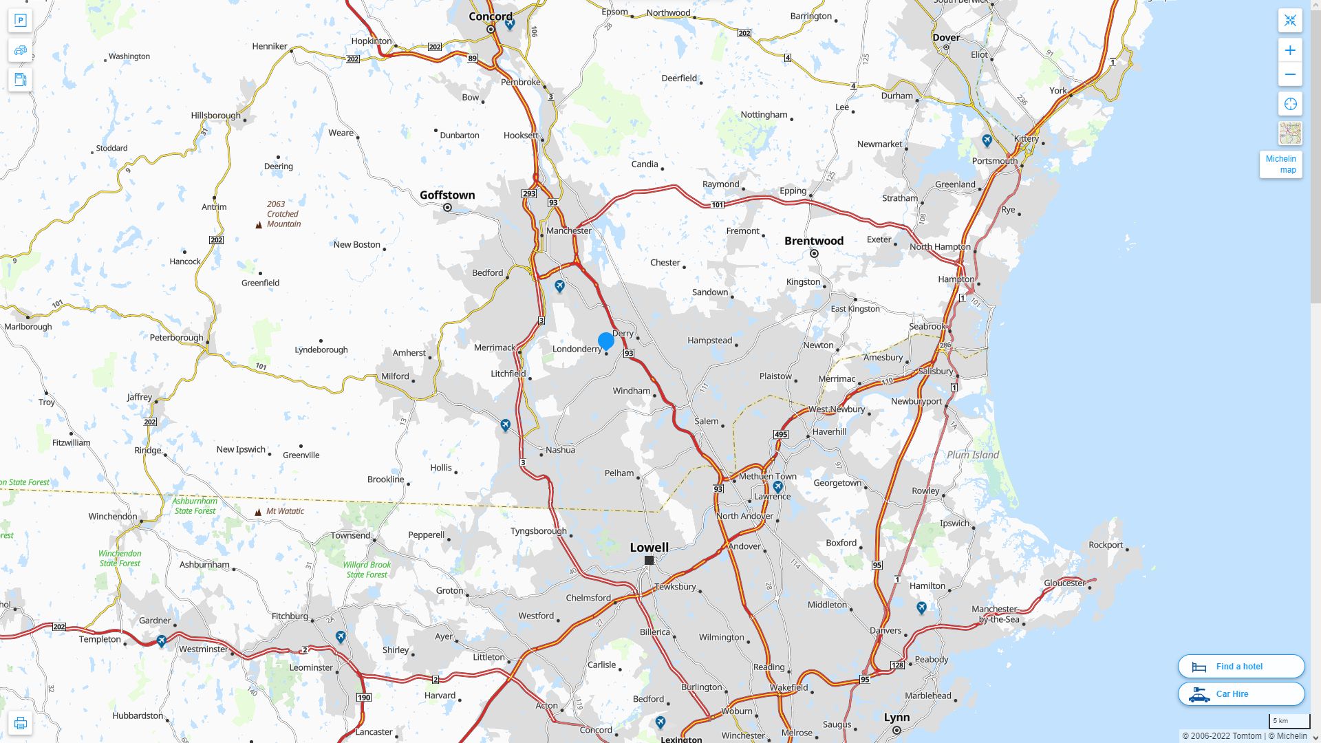 Londonderry, New Hampshire Map