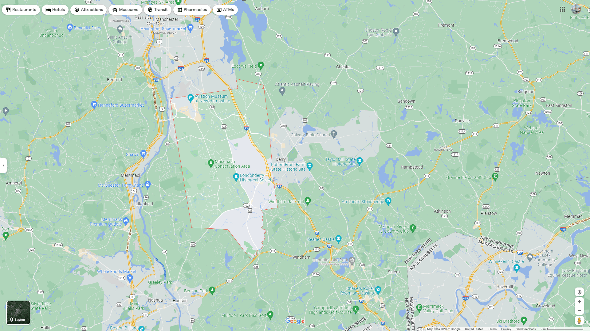 Londonderry, New Hampshire Map