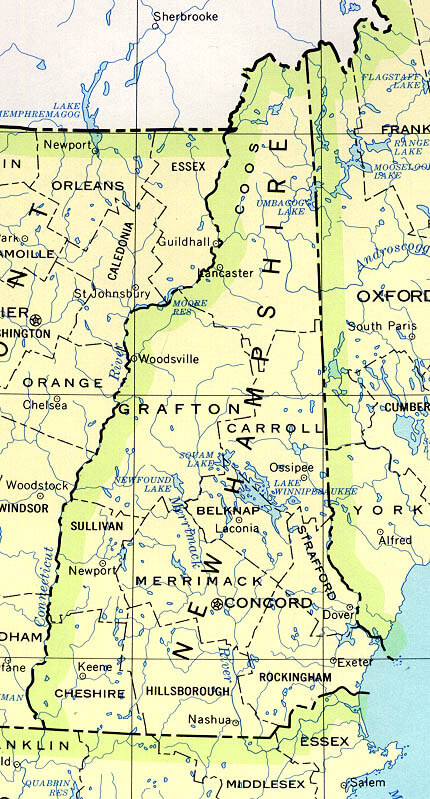 New Hampshire Historical Map