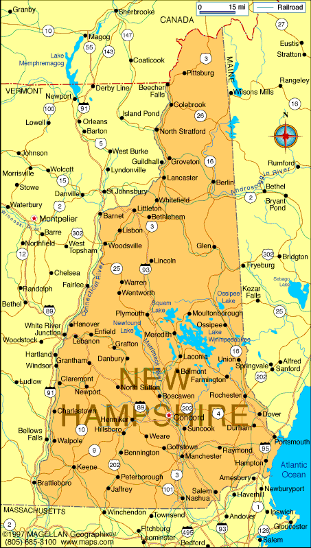 New Hampshire Map US