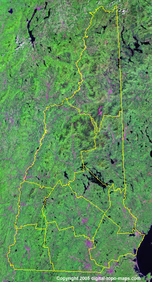 New Hampshire Satellite Image