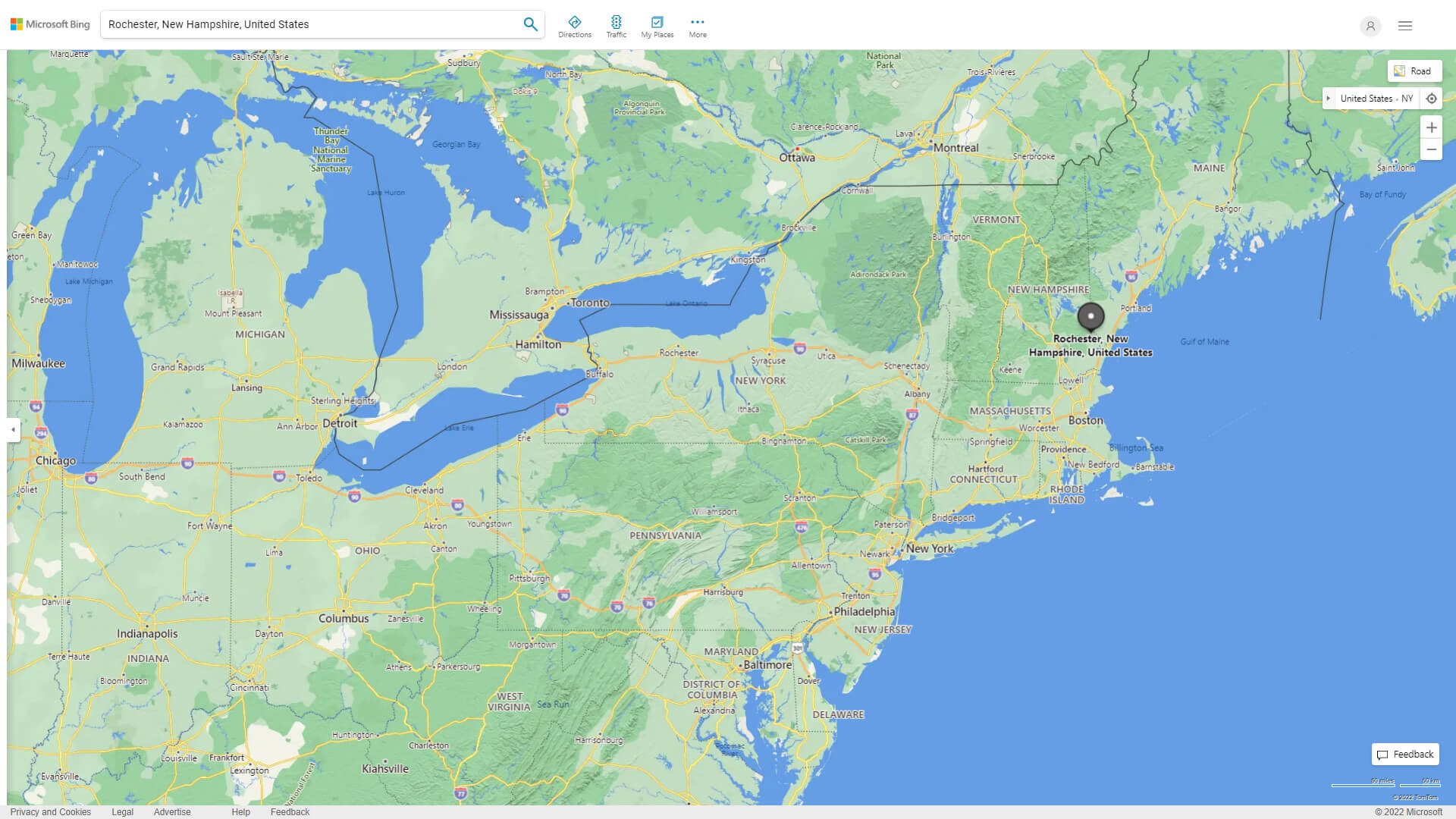 Rochester, New Hampshire Map