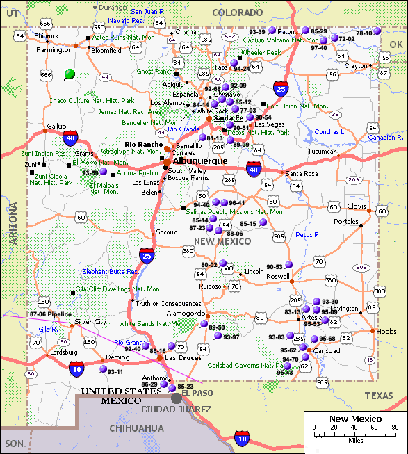 New Mexico Map Santa Fe