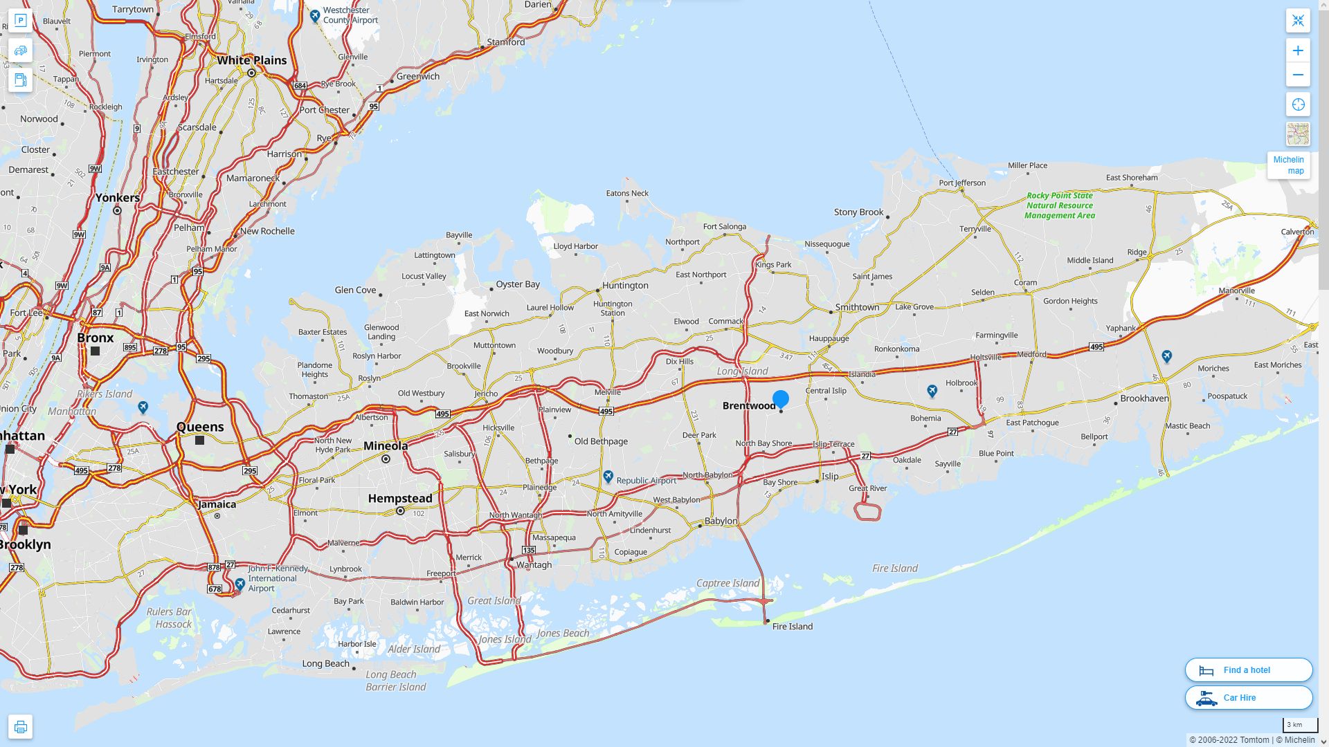 Brentwood, New York Map