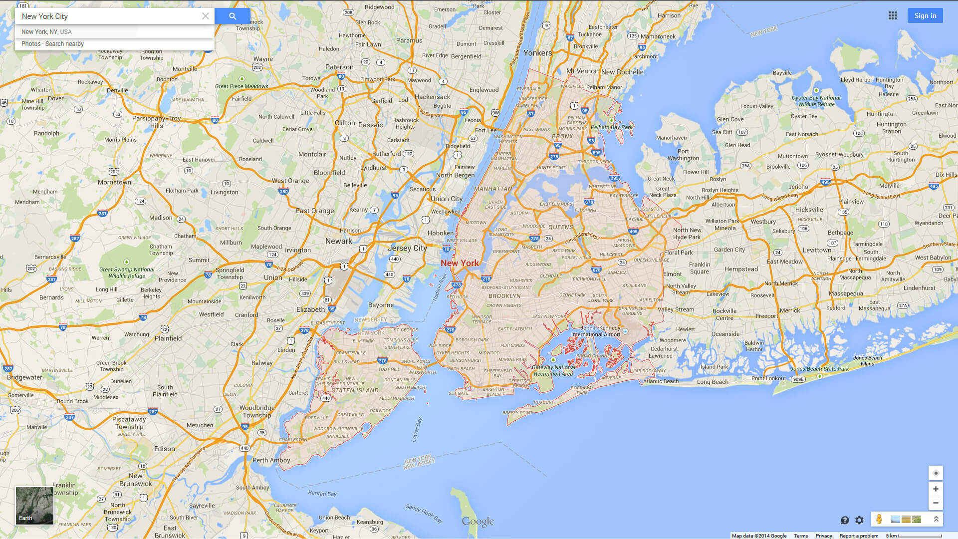 new york city map new york us