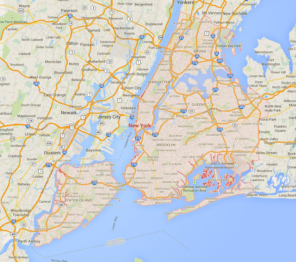 new york city new york map usa