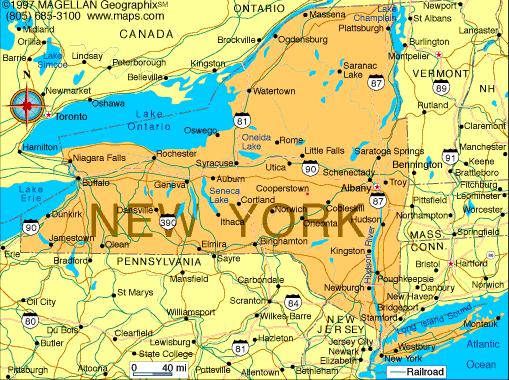 New York Cities Map