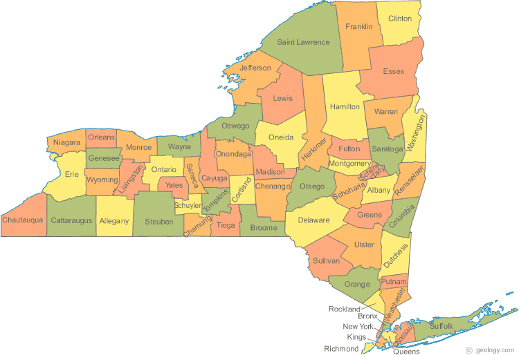 State Map of New York