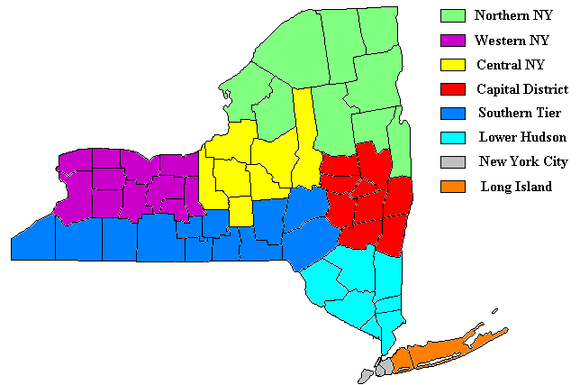 New York Regions Map